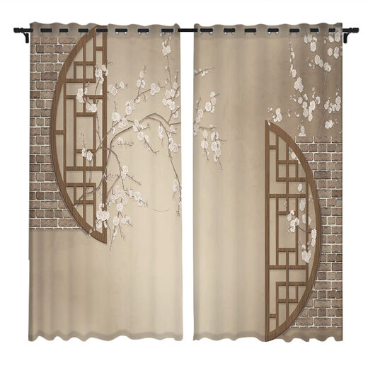 Fantasy new Chinese style flower and bird screen Song's aesthetic curtain ancient style tea room living room floor-standing B&B decorative partition yarn gw1217 1 meter wide perforated piece / height remarks Default 90 blackout