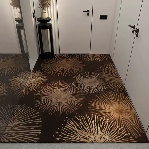 Yusenyi imported non-slip floor mats, cuttable entrance mats, stain-resistant, high-end European-style light luxury carpets in the living room, blooming, 140 pieces, 140CMx160CM (8th generation Belgian velvet light luxury)