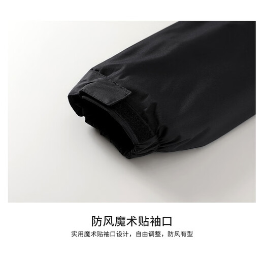 JEEP SPIRIT吉普夹克男秋冬季冲锋衣外套加绒加厚防风防水外套 黑色 2XL