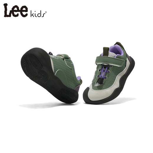 LEE KIDS children's sports shoes men's and women's running shoes 26 spring new running shoes non-slip wear-resistant casual shoes military green 26 inner length 17.0cm suitable for feet 16.0-16.5cm long