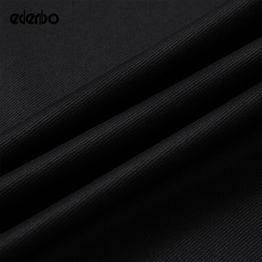 Edenbo (edenbo) shopping mall same style men's short-sleeved T-shirt summer new breathable casual versatile lapel polo shirt top men black M (165)
