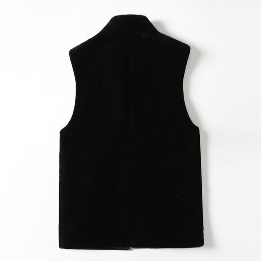 CHEVALPES international first-line brand sheep shear men's fur coat all-in-one men's short vest leather jacket wool fur horse black L 170