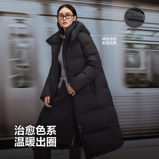Bosideng 25-year-old down jacket women's winter goose down thickened hooded business commuting all-match extra long coat shopping mall same style