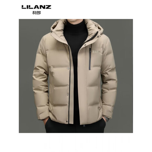 LILANZ, новинка зимы 90, мужской пуховик с капюшоном и утиным пухом, утепленный и теплый, деловой, однотонный, простой и универсальный тренд, черный 14XL (190)