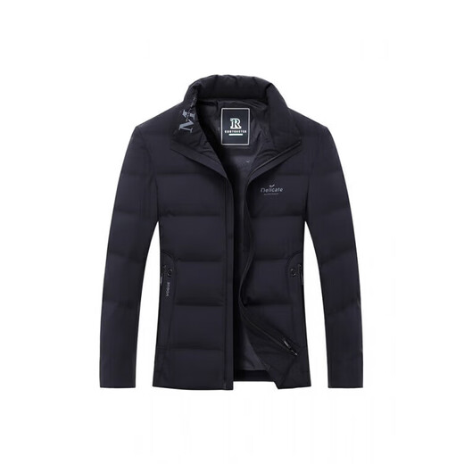 利郎（LILANZ）男装立领羽绒服冬季新款白鸭绒轻薄休闲男士加厚保暖外套 卡其色 L (175) 码(建议130-145斤)