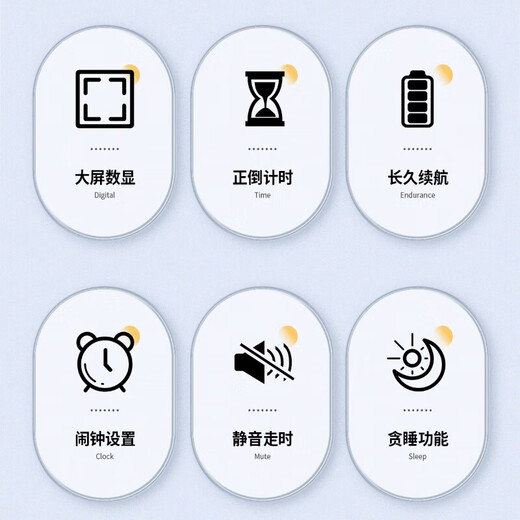 Dual timer alarm clock for students, special wake-up tool for powerful wake-up, self-discipline study and exam preparation, electronic smart new clock, kitchen baking and cooking timer D288, matcha green, positive/countdown timer + magnetic adsorption + memory function