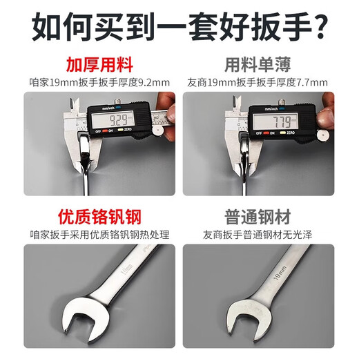 Open-end wrench double-ended 1314 wrench set dead-end wrench open fork two-end double open-end wrench tool 8*10 open-end wrench