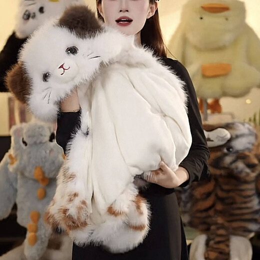 Yaochao calico cat children's coat thickened new winter girls plus plush sweater three colors 100 cm height 90-100CM weight 27-32Jin Jin equals 0.5 kg