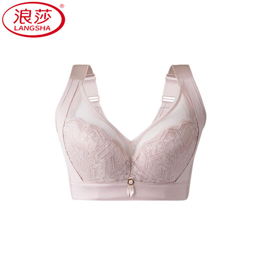 LangSha 2025 cinema underwear for women, summer thin, side breasts gathering, anti-sagging bra, large breasts, small breasts, adjustable bra, elegant skin, single piece underwear, 75B/34B (thin mold cup)