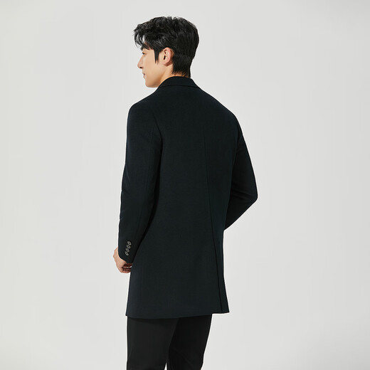 Lilang Doublure Mi-Longue Manteau en Laine Hiver Nouveau Business Manteau en Laine pour Hommes Centre Commercial Même Style Noir (25DYR1601Y) XL 175/92A