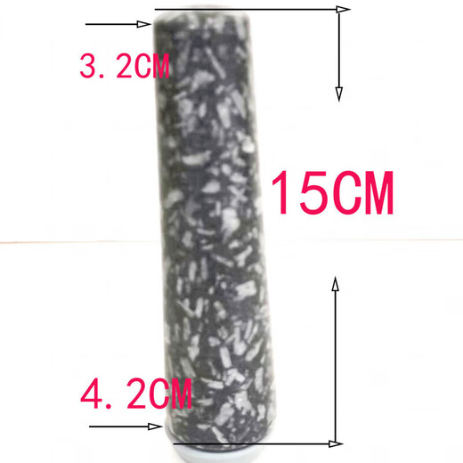 Tuojin kitchen supplies stone mortar household new garlic mortar handle old style grinding rod stone stone hammer old style frosted length-15*big head 4.2*small head 3.2