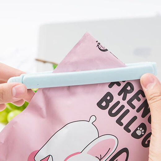 Yusenyi plastic sealing clip food preservation clip kitchen snack sealing clip tea milk powder bag clip small light blue 5 pack sealed