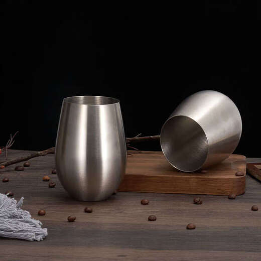 Yusenyi 3 stainless steel beer mouthwash cup 5L cup single layer water cup brushed gold