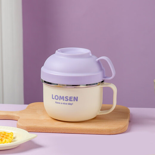 Tuojin imported quality 304 stainless steel instant noodle bowl from Japan with lid lunch box for primary school students in dormitory office canteen Xingdaizi-(upgraded small size)