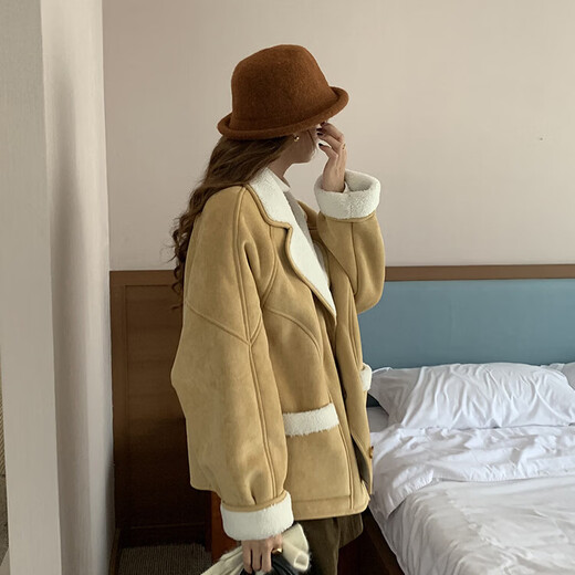 Woodpecker (TUCANO) side cm brown wool fisherman hat women's 2025 autumn and winter new hat retro dome hat curled top hat brown caramel adjustable