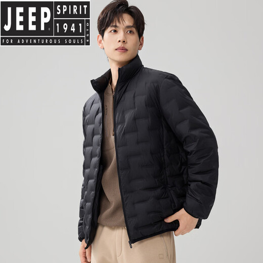 JEEP SPIRIT модная тонкая мужская куртка-пуховик с воротником-стойкой и подкладкой, зимняя новая легкая теплая мужская куртка темно-зеленого цвета M 170