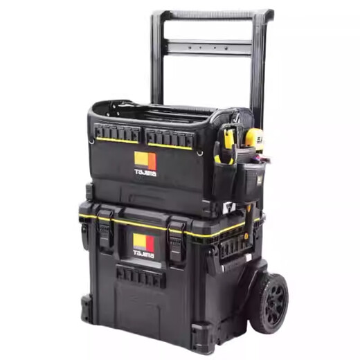 TaJIma Tajima carrying system wheeled trolley tool box for carpenters and electricians with detachable waist bag insert bag TBFS-D electrician complete storage set 14 pieces set 21kg