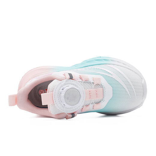 BOBDOG Children's Shoes 2026 New Spring Children's Mesh Breathable Sports Shoes for Boys and Girls Campus Knob Running Shoes for Women Light Pink/White 28 Suitable for Feet Length 17.0CM