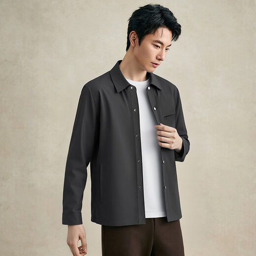 Hengyuanxiang Down Jacket Men's Winter New Lapel Solid Color Casual Youth Goose Down Warm Coldproof Jacket Men's Clothes Black L/175/92A