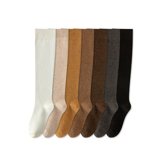 Color spun beautiful leg socks for women in autumn, boneless, deodorant and anti-pilling JK socks, black, one size fits all