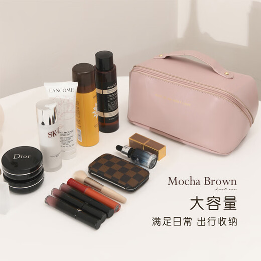 Complete new product cosmetic bag women's large capacity ins sense 2024 new portable travel cosmetics waterproof wash collection rose pink upgraded thickened large capacity_classified storage makeup cosmetics
