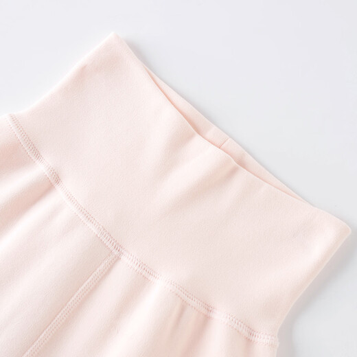 GARDEN CITY baby home pants autumn and winter soft velvet cotton thermal pants for boys and girls high waist belly protection large PP pants pajamas bottoming long johns pink weight about 290g, can be worn alone at about 20 degrees 66 cm 6-8kg, the recommended weight is a fitted size