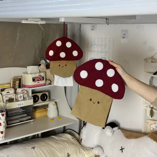 Yusenyi creative paper bag free roll paper sleeve punch box mushroom household paper box wall hanging dormitory bedside roll paper paper towel mushroom paper towel set