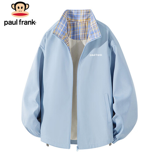Paul Frank Jacket Men's Spring and Autumn Loose Stand Collar Bomber Jacket Men's Casual Sports Top Men's Black XL