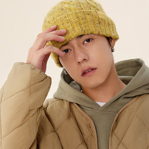 MINISO black bread jacket for boys in winter, thin and warm rhombus cotton jacket for teenagers, trendy outdoor leisure sports cotton jacket, gray blue (solid color) M /170 (Priority for collection and purchase)