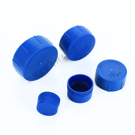 Zhuo Shikun external thread protective sleeve blue plastic NPT thread protection special welded pipe fitting valve flange mouth cap blue LH-1/2 (10 pieces)