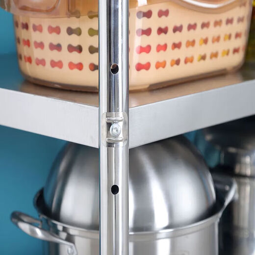 Tuojin stainless steel operating table stainless steel storage rack multi-layer floor-to-ceiling kitchen household multi-functional detachable microwave oven sun thickened length 70 width 40 height 80 - three layers