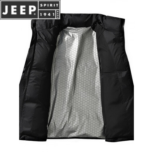 JEEP SPIRIT时尚轻薄羽绒服男士冬季2025新款立领保暖外套流行防寒面包服 灰色 M