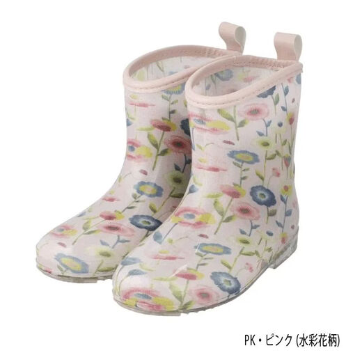 MIKIHOUSE Toddler Shoes Rapochet Rain Boots (15cm-20cm) Children's Long Boots Rain Shoes Waterproof Japan Direct Mail LK Light Pink (Swan Pattern) 16cm (6.4)