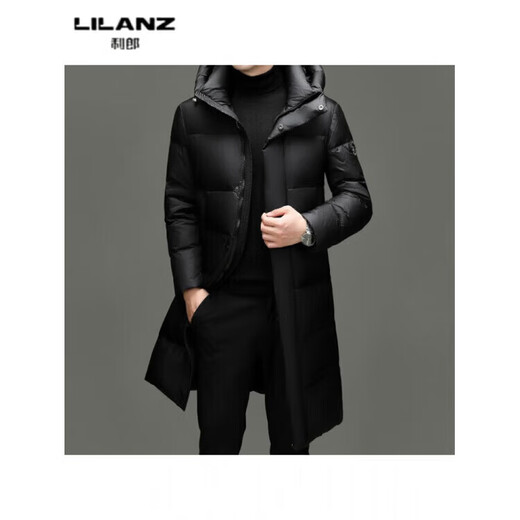 LILANZ Autumn and Winter New Graphene Long Down Jacket Men's Bread Jacket Extremely Cold Warm Over-the-Knee Jacket 14XL (190)