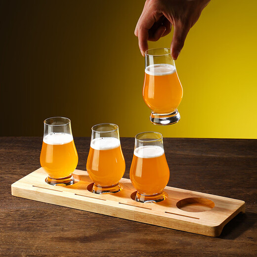 Fantasy craft beer insert card cup holder draft beer cup bistro glass cup small capacity whiskey scent cup set tulip cup 150ml