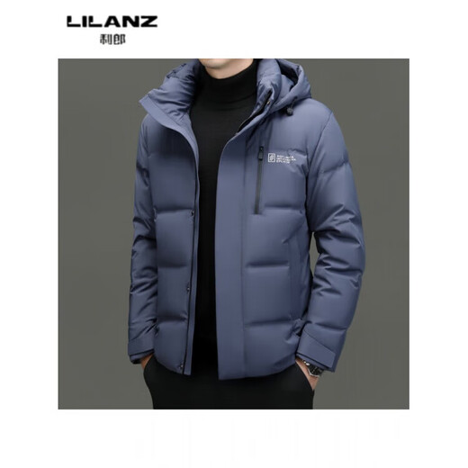 LILANZ, новинка зимы 90, мужской пуховик с капюшоном и утиным пухом, утепленный и теплый, деловой, однотонный, простой и универсальный тренд, черный 14XL (190)