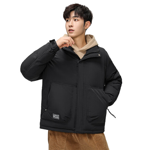 Snow Flying (SNOWFLYING) high-end down jacket men's winter new stand-up collar versatile bread coat thickened warm trendy brand work jacket trendy off-white XL men's 2025 new style recommended 140-160Jin Jin equals 0.5 kg