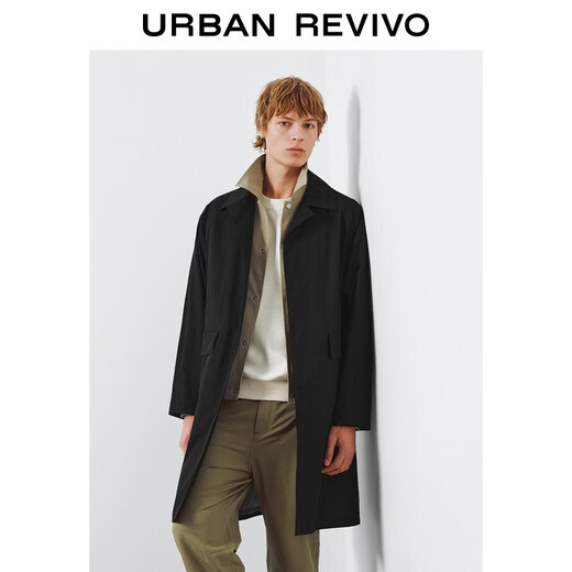 UR2026 Spring New Men's Casual Functional Lapel Zipper Pocket Windbreaker UMT160004 Black XS