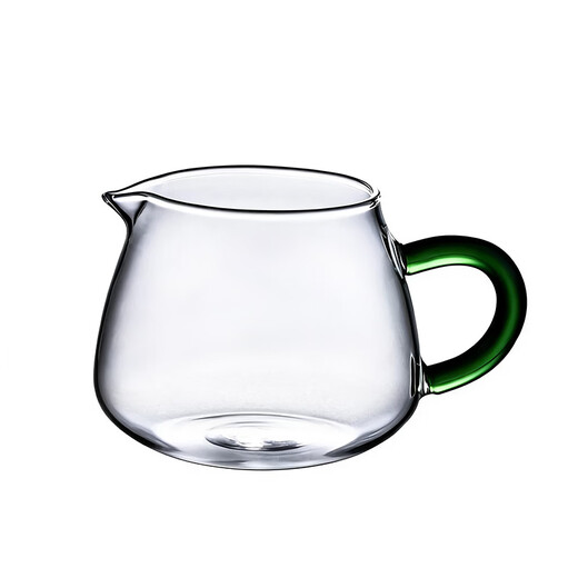 Zanghu Tianxia transparent heat-resistant glass fair cup with handle household thickened high temperature tea sea tea divider Kung Fu tea set accessories Cuiying fair cup 200ml