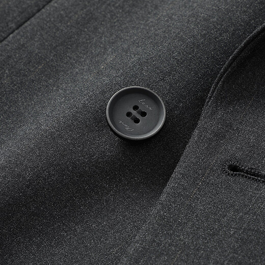 Lilang Youth Business Men's Wear Light and Dark Stripes Suit Men's Double-Breasted Peaked Collar Anti-Wrinkle Suit Two-piece Set Gray Coffee (1YA) 165A