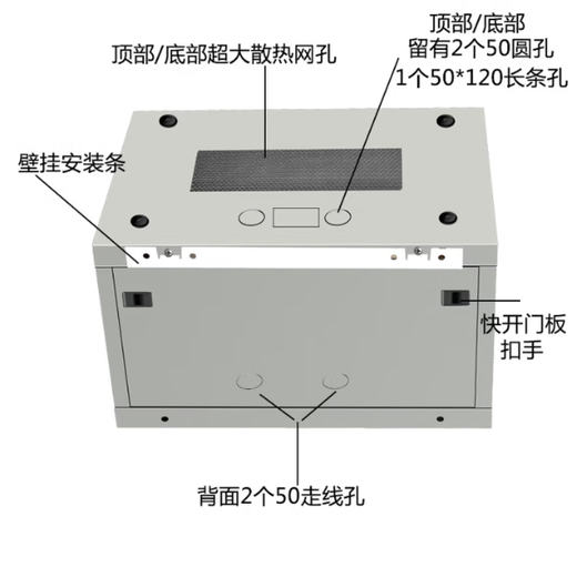 Tuten network cabinet 12u thickened switch weak current monitoring glass door small W6512 high 700 wide 600 deep 450 four-door