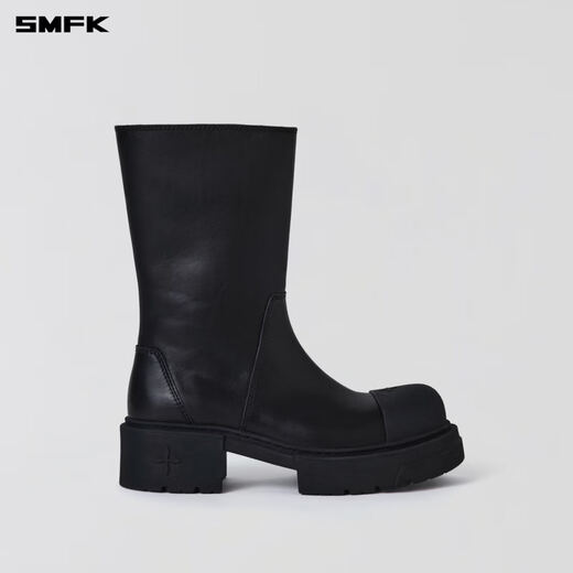 SMFKKICK BOOTS/LEATHER strike leather mid-calf boots/leather inside and outside S0009B3/BW1/W3 WILD BLACK/wild black 36
