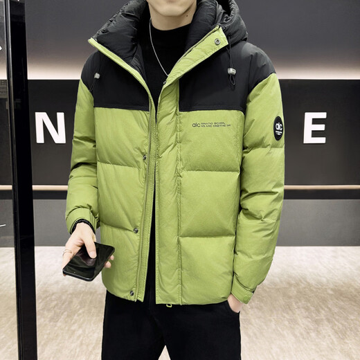 Snow Flying (SNOWFLYING) high-end men's down jacket men's winter 2025 new hooded light luxury trendy thickened windproof warm jacket trendy black 2XL 140-160Jin Jin equals 0.5 kg