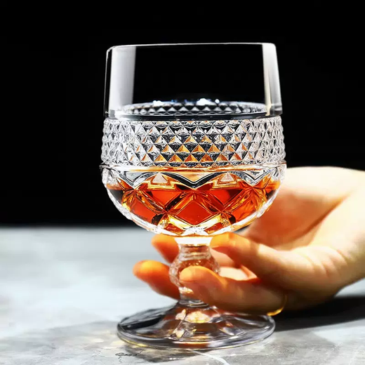 Yusenyi household high-end accessible high-end high-end crystal whiskey glass short brandy red wine glass cognac wine glass set single water drop 230ml 230ml 230 pieces single water drop 230ml