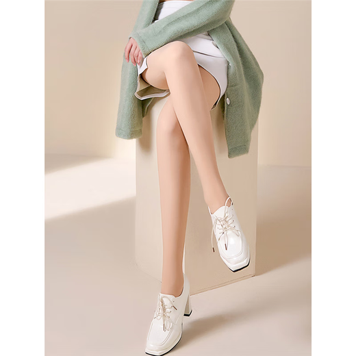 Autumn and winter bare legs artifact, female nude feeling, supernatural black translucent stockings, leggings, thin water-gloss stockings, body stockings with natural skin color, 300g plus velvet and thickening, 1 piece, one size fits all, 80-150Jin Jin is equal to 0.5kg