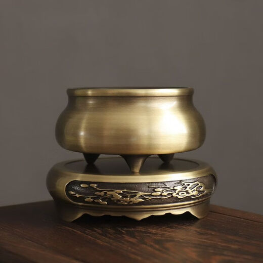 Shantou Lincun pure copper wire incense Buddha stove household sandalwood tripod stove to worship the God of Wealth sinking stove 88 models (large copper stove