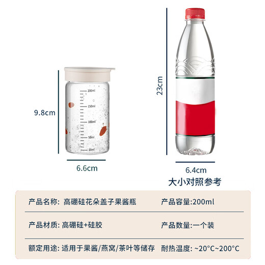 Venus sealed jar bird's nest Chinese medicine sub-bottle glass bottle can be steamed high borosilicate bird's nest cup jam storage bottle 200ml