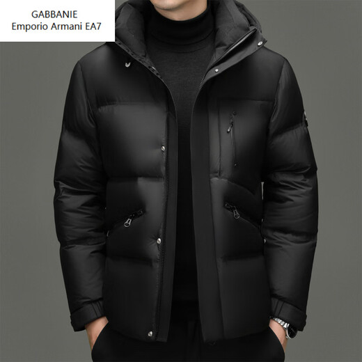 Emporio Armani EA7 Armani 90 белый утиный пух зимний деловой короткий пуховик мужской утолщенный теплый хлебный пуховик с капюшоном модный серый M 170 100-120Jin Jin равен 0,5 кг