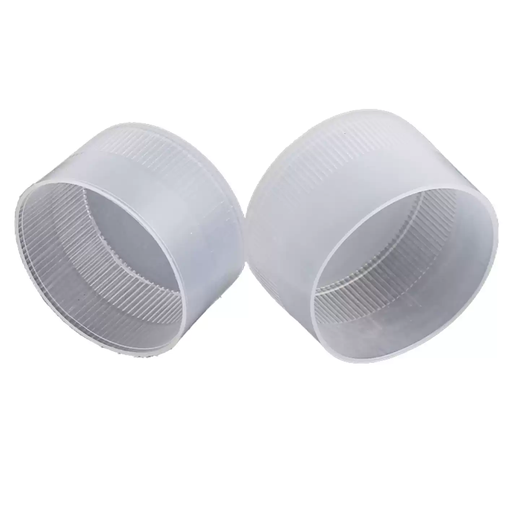 Plastic protective sleeve, white external thread protective cover, plastic pipe sleeve, PE metric inch dental sleeve sleeve, round pipe cover, light yellow M5.0