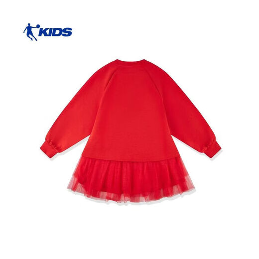 Jordan Children's Dress Older Children's 2026 Spring New Year Style Qiji Red New Year's Eve Dress Zodiac Year TDDSKB261227 Sonic Explosion Red 150